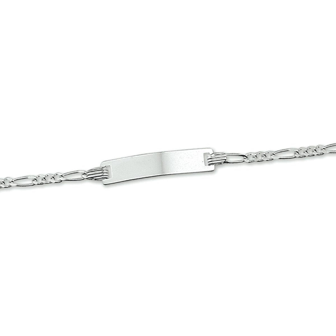 graveerarmband figaro plaat 4,2 mm 9 - 11 cm