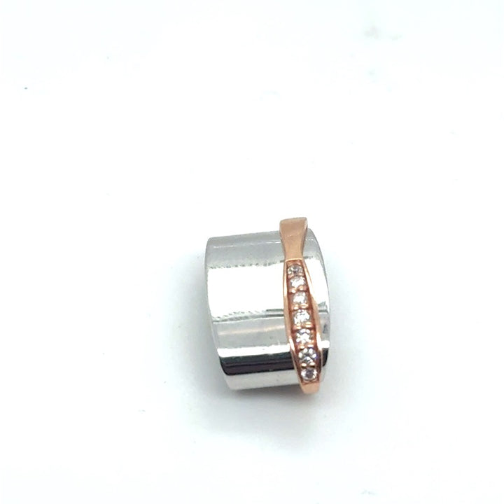 14 kt hanger Eclat rose wit met Diamant 0.08ct G/Hsi