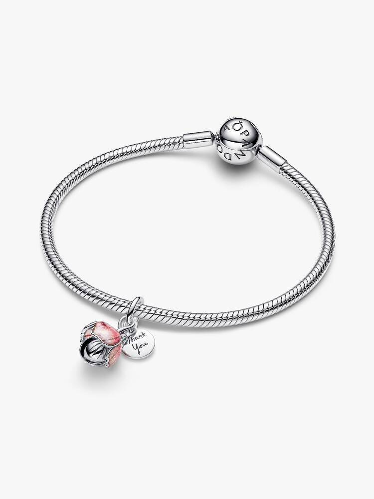 Pandora Twee-Tone Bloeiende Bloem Dangle Bedel 764453C01
