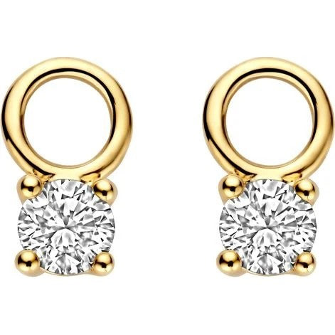 14 kt oorbedels met 2 x 0,50ct Lab grown diamant