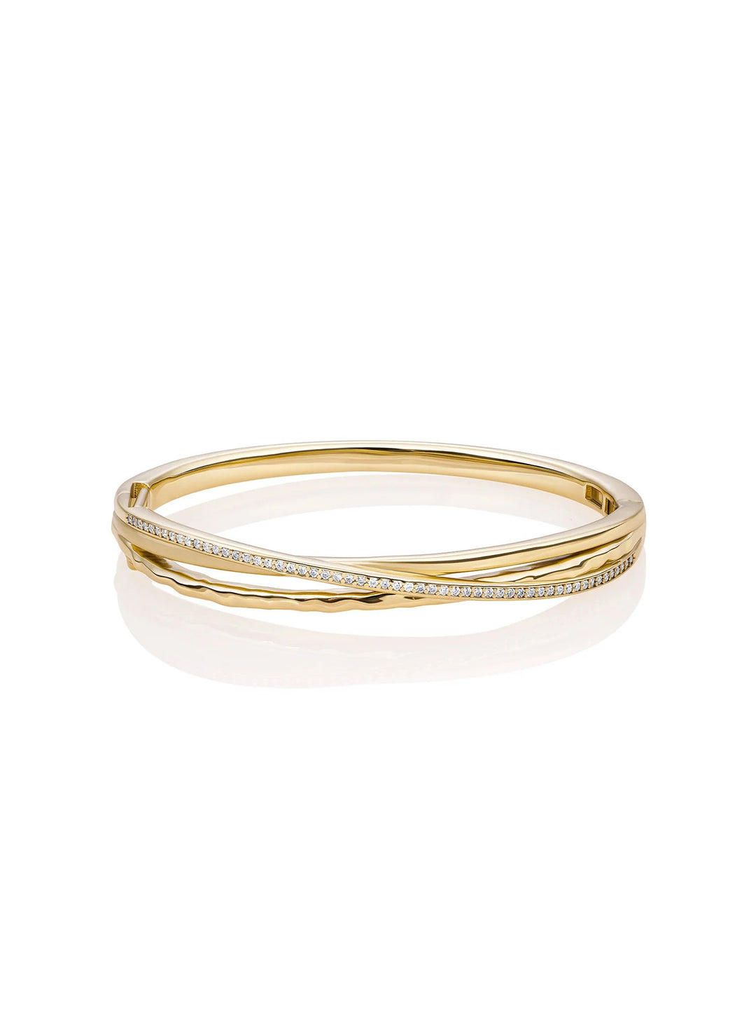 Sparkling Jewels Uneven Bangle Armband Gold Plated – SB-BAG-02-018