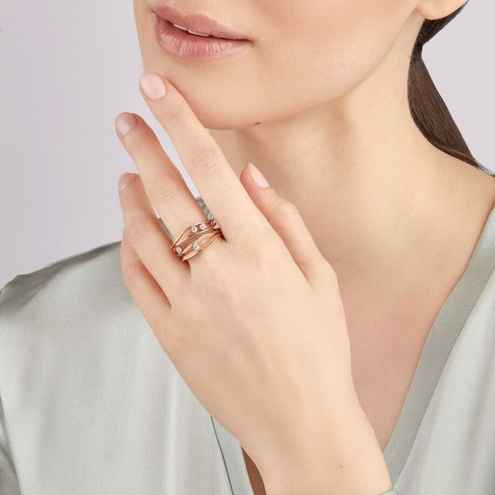 Annamaria Cammilli Ring Dune 18k orange apricot met diamant GAN0778U