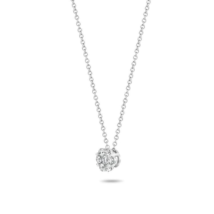 Collier 3603WDI - 14k Wit goud met Diamant