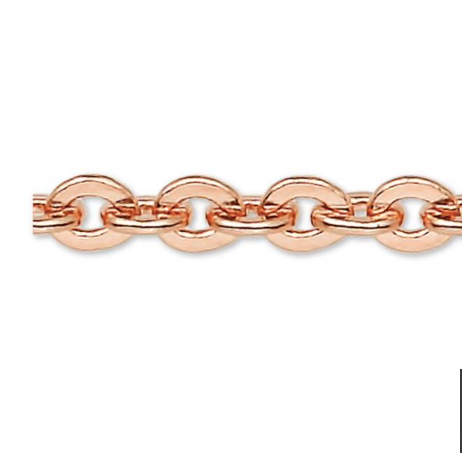 14 kt rose collier anker 1.1 mm 42 cm