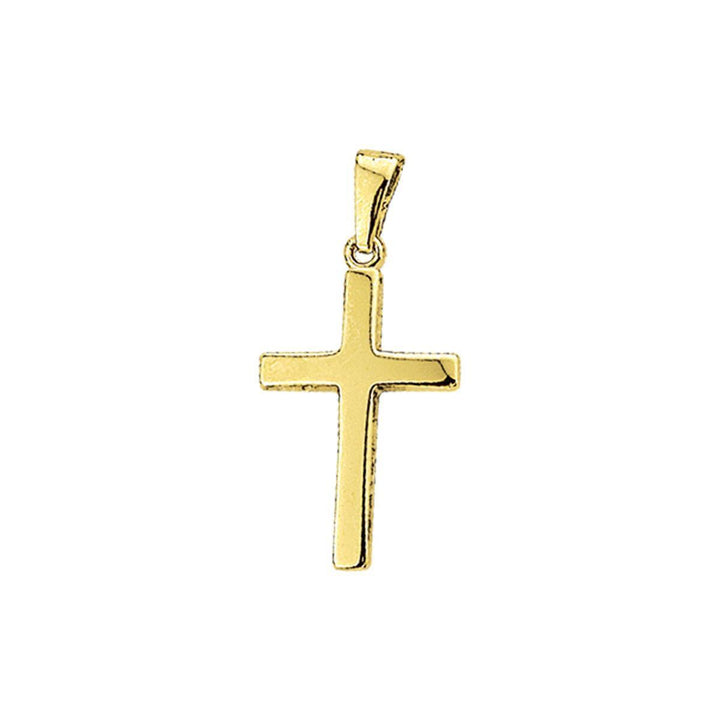 14 kt gouden kruis hanger met V-oog