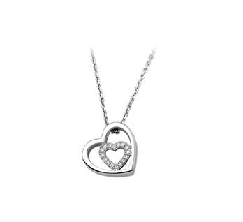 Zilveren collier met hart en zirkonia – tijdloze liefde in sprankelende vorm