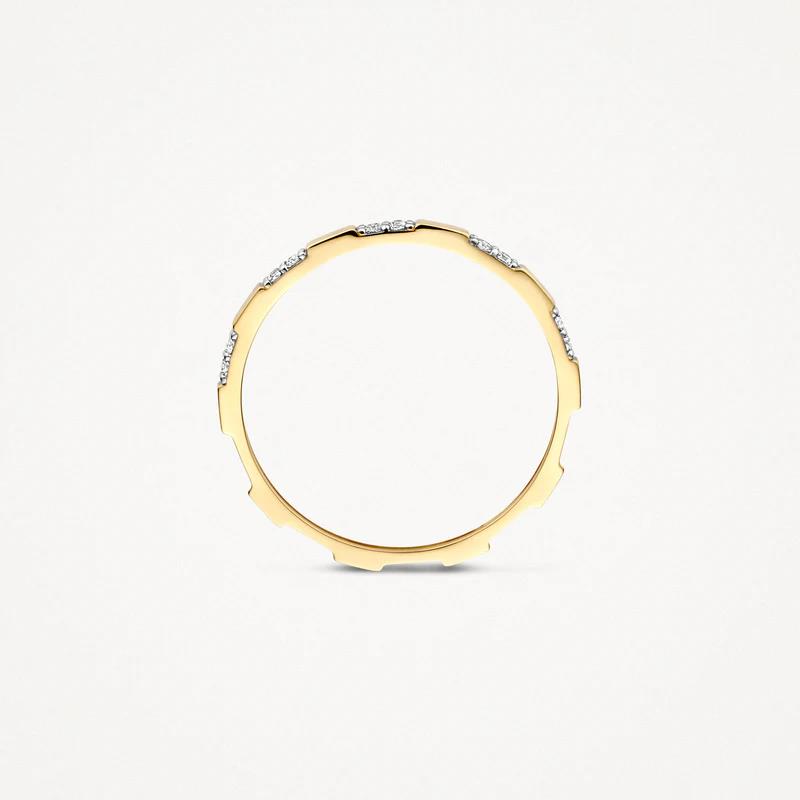 14k Geelgoud ring 1260YZI met Zirkonia