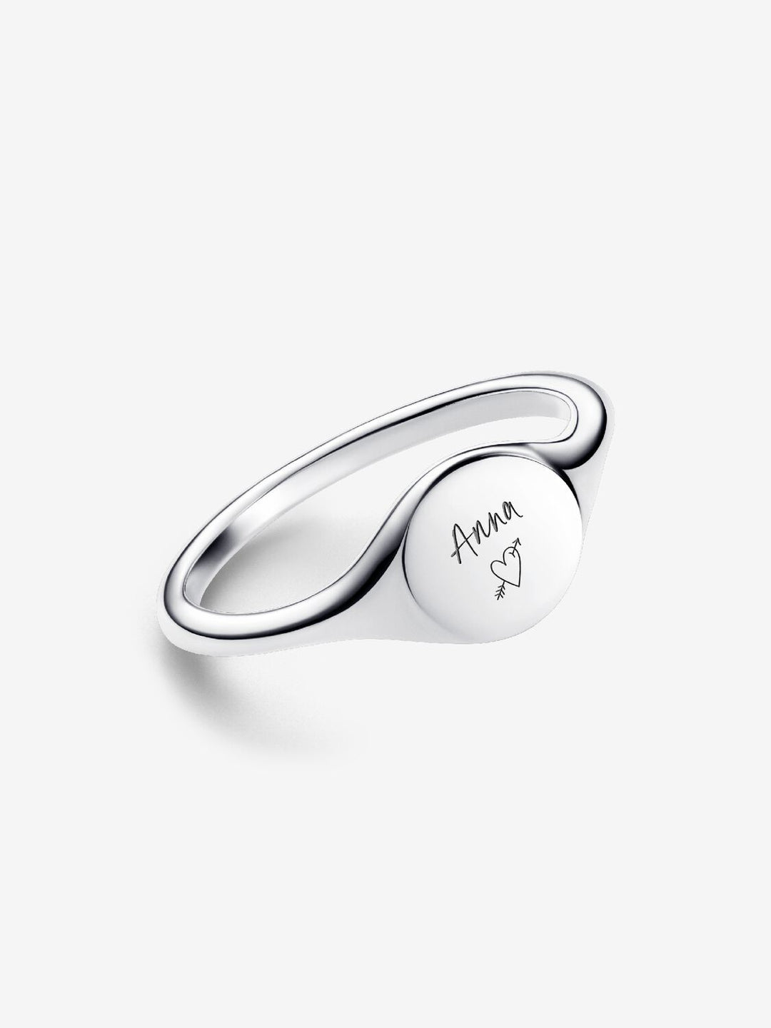 Pandora Moments 925 Sterling Silver Graveerbare Zegel Ring 193093C00-54