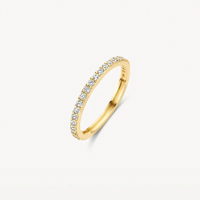 14 kt ring met pavé-zetting zirkonia's 1244YZI maat 50