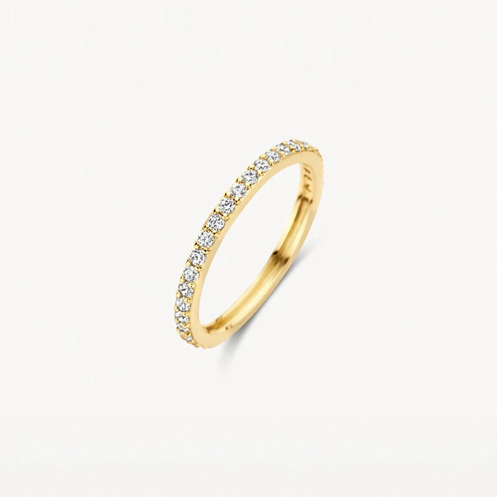 14 kt ring met pavé-zetting zirkonia's 1244YZI maat 50