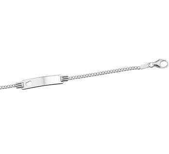 Graveerarmband 11-13cm zilver gerhodineerd