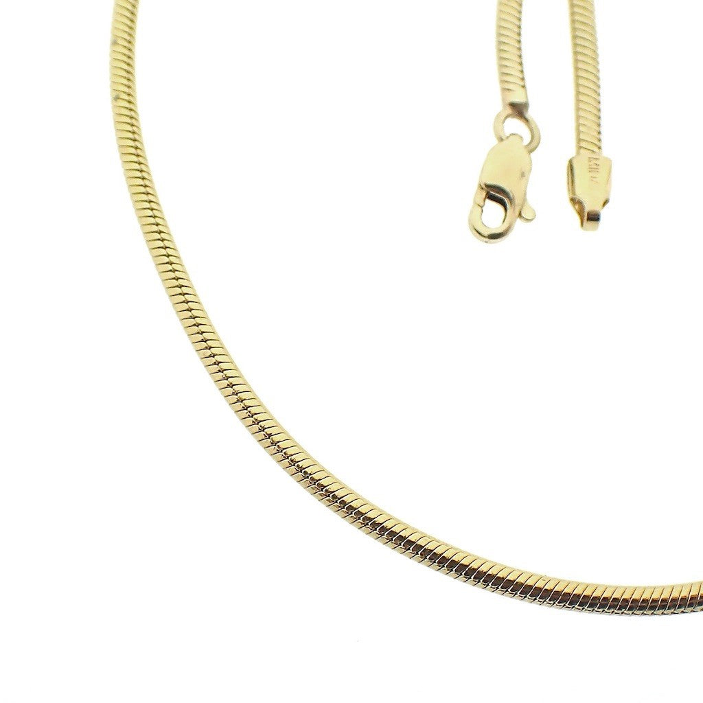 14 kt Slangen collier 1.9 mm 45 cm geelgoud
