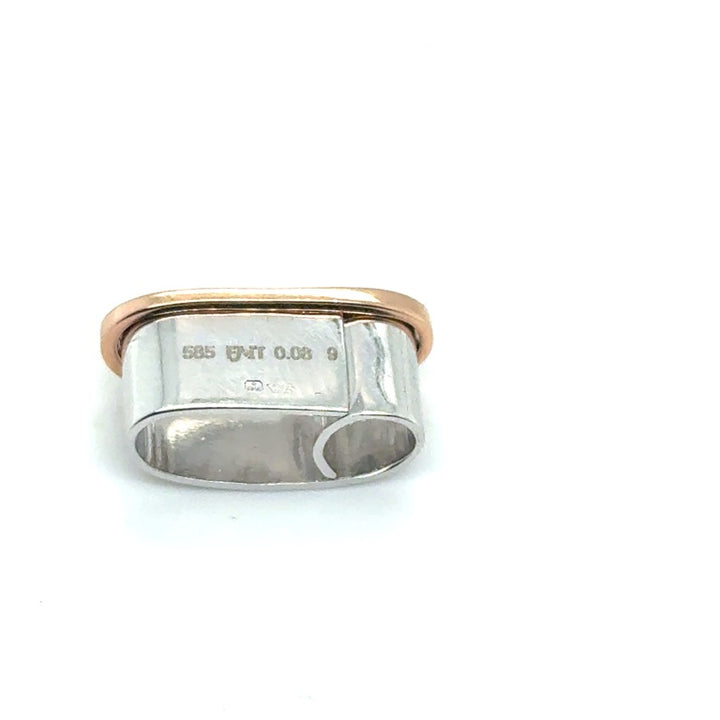 14 kt hanger Eclat rose wit met Diamant 0.08ct G/Hsi