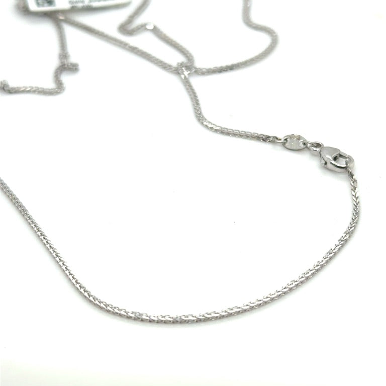 14 kt witgouden collier 45 cm vossenstaart 1.2 mm