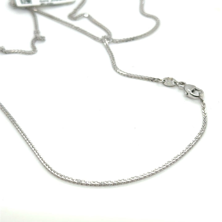 14 kt witgouden collier 45 cm vossenstaart 1.2 mm