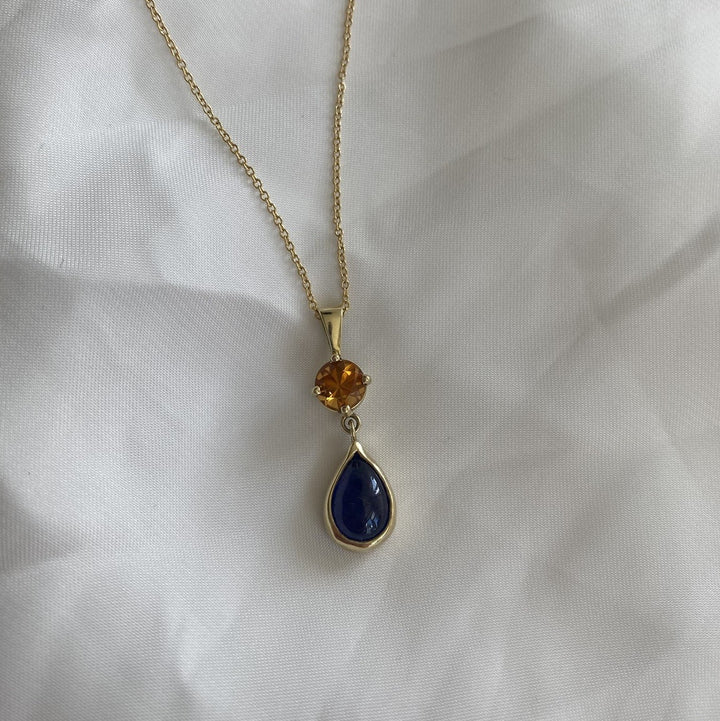 Goudsmid Vera 14 karaats geelgouden hanger Lina