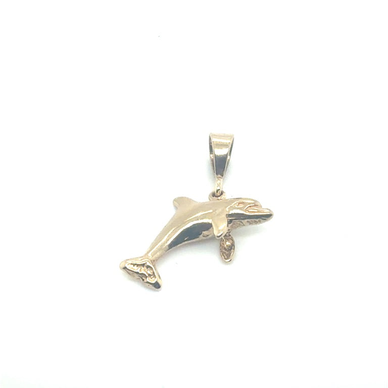 14 kt hanger dolfijn geelgoud