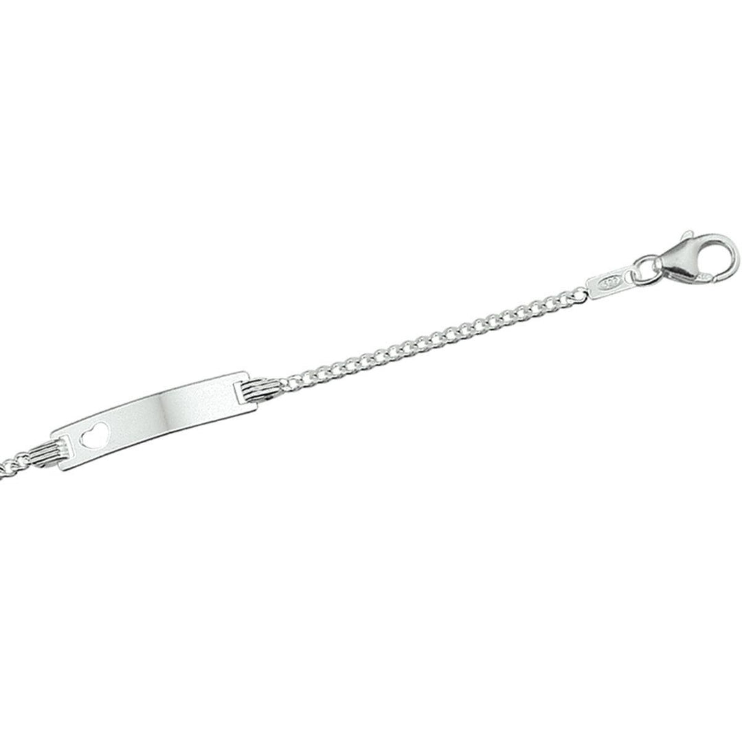 Zilveren graveerarmband gourmet plaat 4,8 mm13- 15 cm