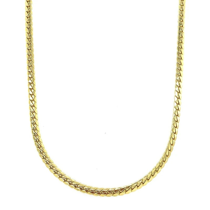 14 Karaat Geelgouden Gewalst Collier 42 cm – 3 mm