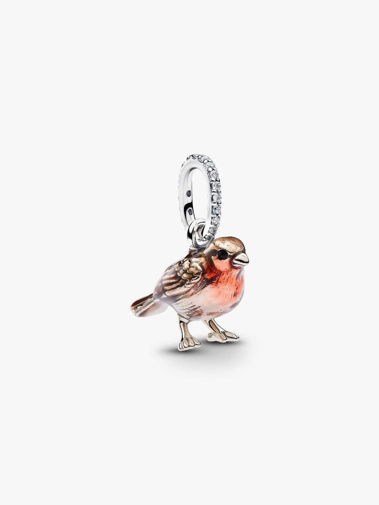 Pandora Roodborstje Bedel Sterling Zilver met Emaille 794982C01