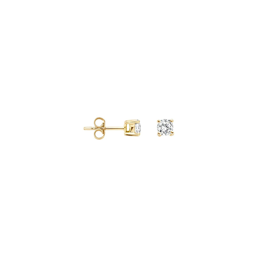 Blush oorstekers 14 karaat geelgoud met zirkonia – 7128YZI