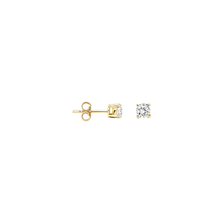 Blush oorstekers 14 karaat geelgoud met zirkonia – 7128YZI