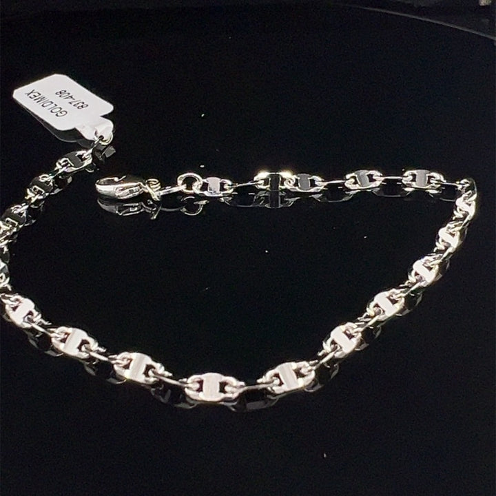 14 kt koffieboon schakel 19 cm armband