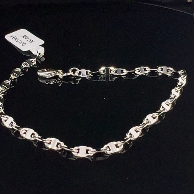 14 kt koffieboon schakel 19 cm armband