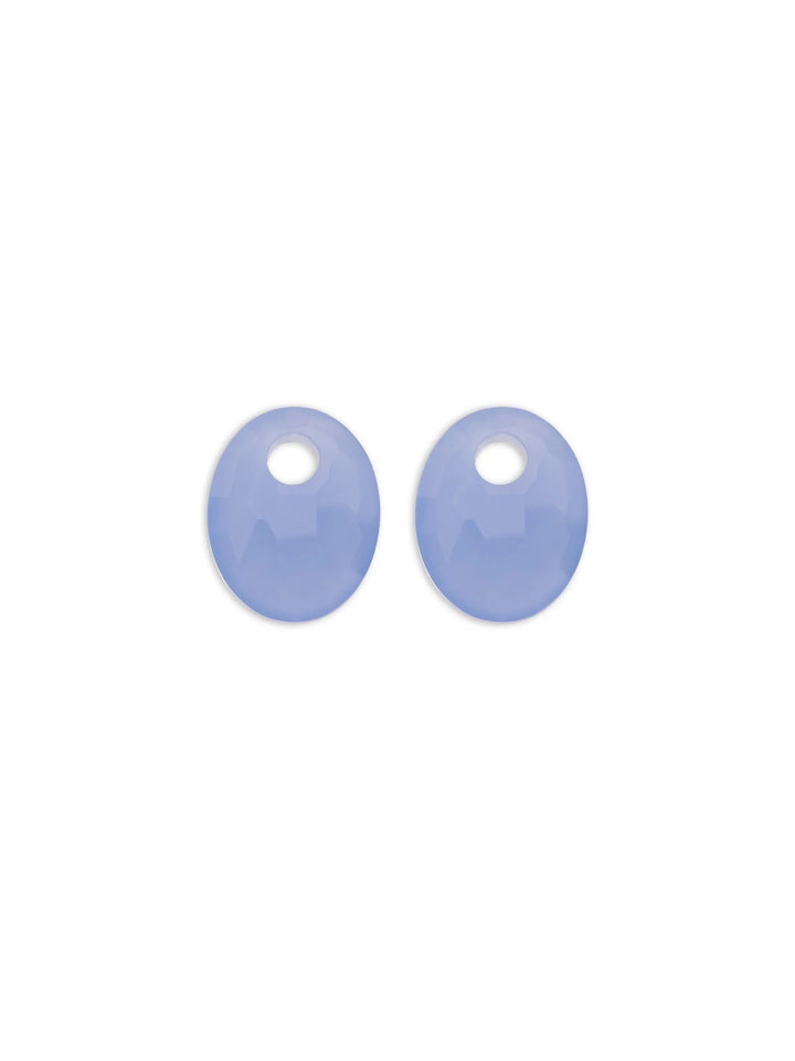 Sparkling Jewels earstones Edelstenen Small Oval Milky Blue Jade – EAGEM68-SO