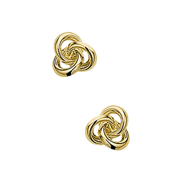 Geelgoud oorknoppen 14 kt knoop