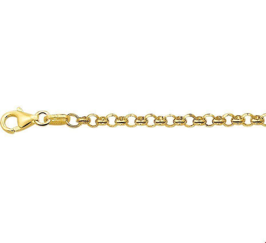 14 kt Geelgouden Jasseron Collier – 3 mm, 45 cm