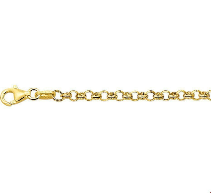 14 kt Geelgouden Jasseron Collier – 3 mm, 45 cm
