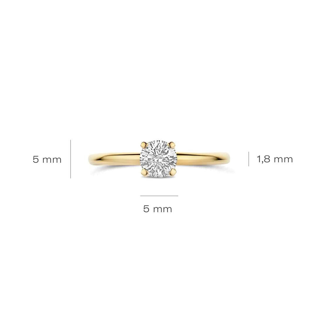 Blush Lab Diamonds Ring LG1075Y – 14 Karaat Geelgoud met 0,50ct Lab Grown Diamant – Maat 54