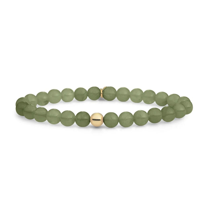 Bracelet | Lime Jade Saturn small - Gold - 4mm SBG-GEM64-ADD-4MM