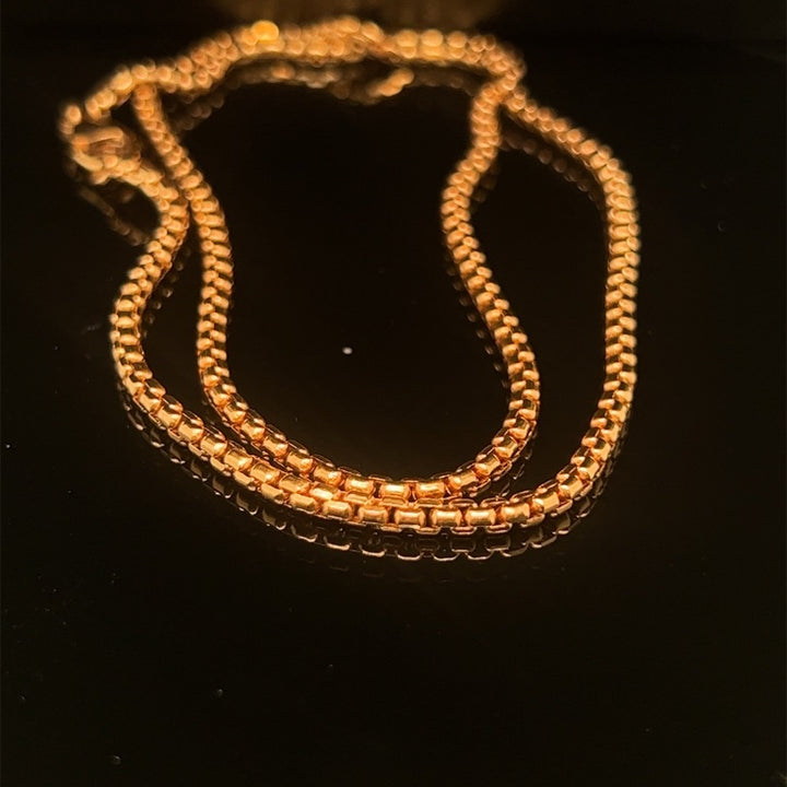 14 kt rose collier 45 cm bol venetiaans