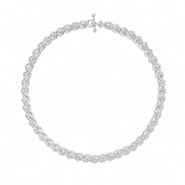 Georg Jensen - Weft Collier 663B Silver Double Link M/L