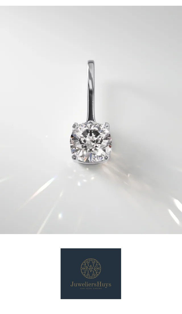 925 Sterling Zilveren Hanger met Lab Grown Diamant – 0.10 ct E VS2