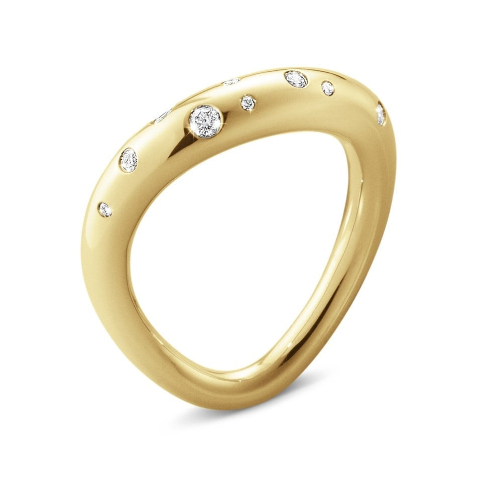 Georg Jensen Offspring ring 18k geelgoud met diamant 200000710004