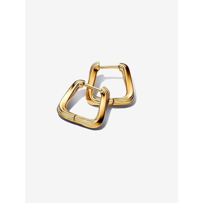 Pandora Oorbellen 263875C00 Zilver 14k Geelgoud