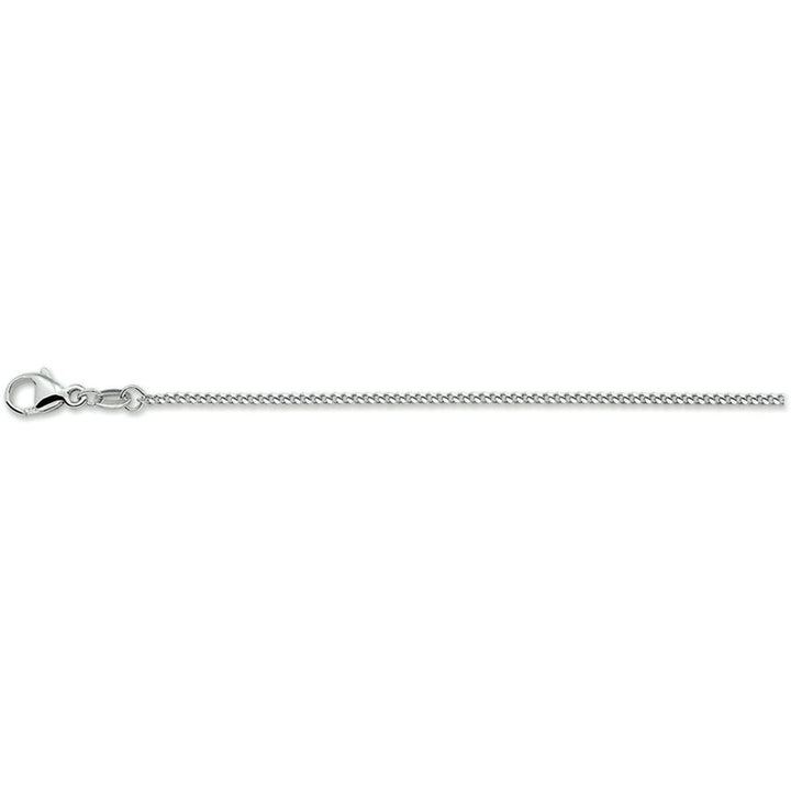Zilver gerhodineerd collier gourmet 1,4 mm 42cm
