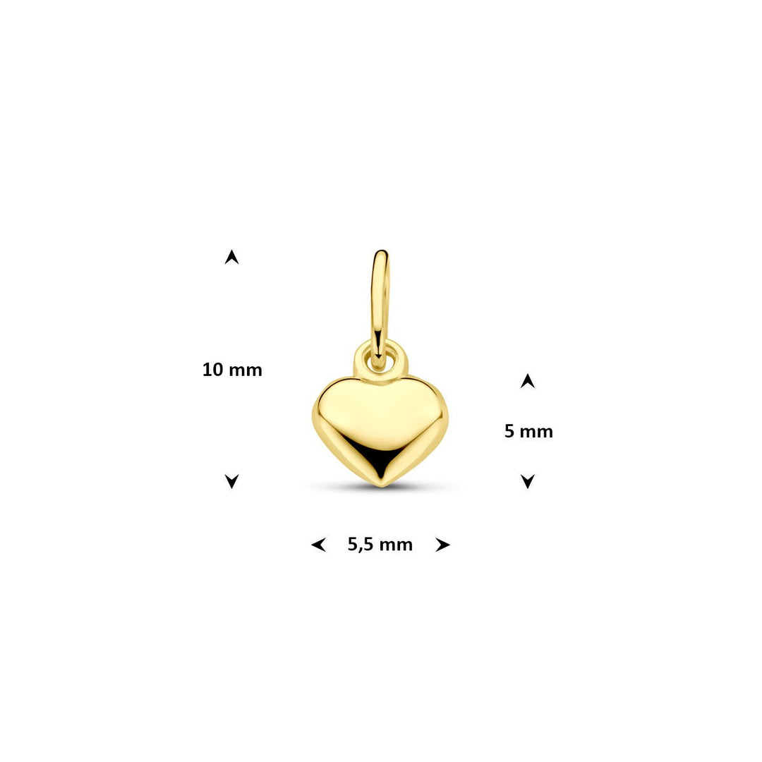14 Karaat Geelgouden Hart Hanger – 5,5 mm