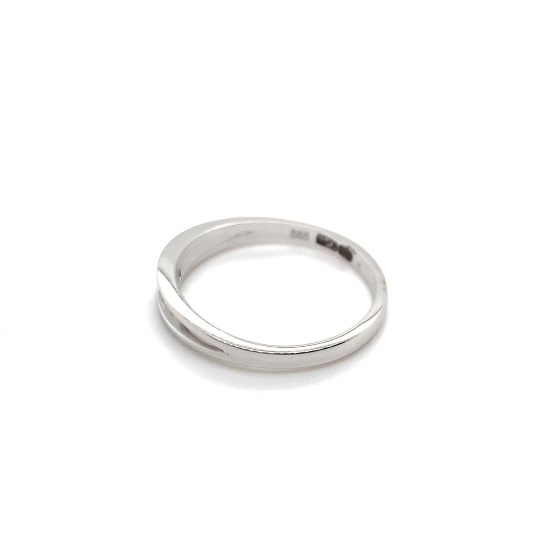 TRI059-W 14 Karaats gouden slag-ring met een briljant