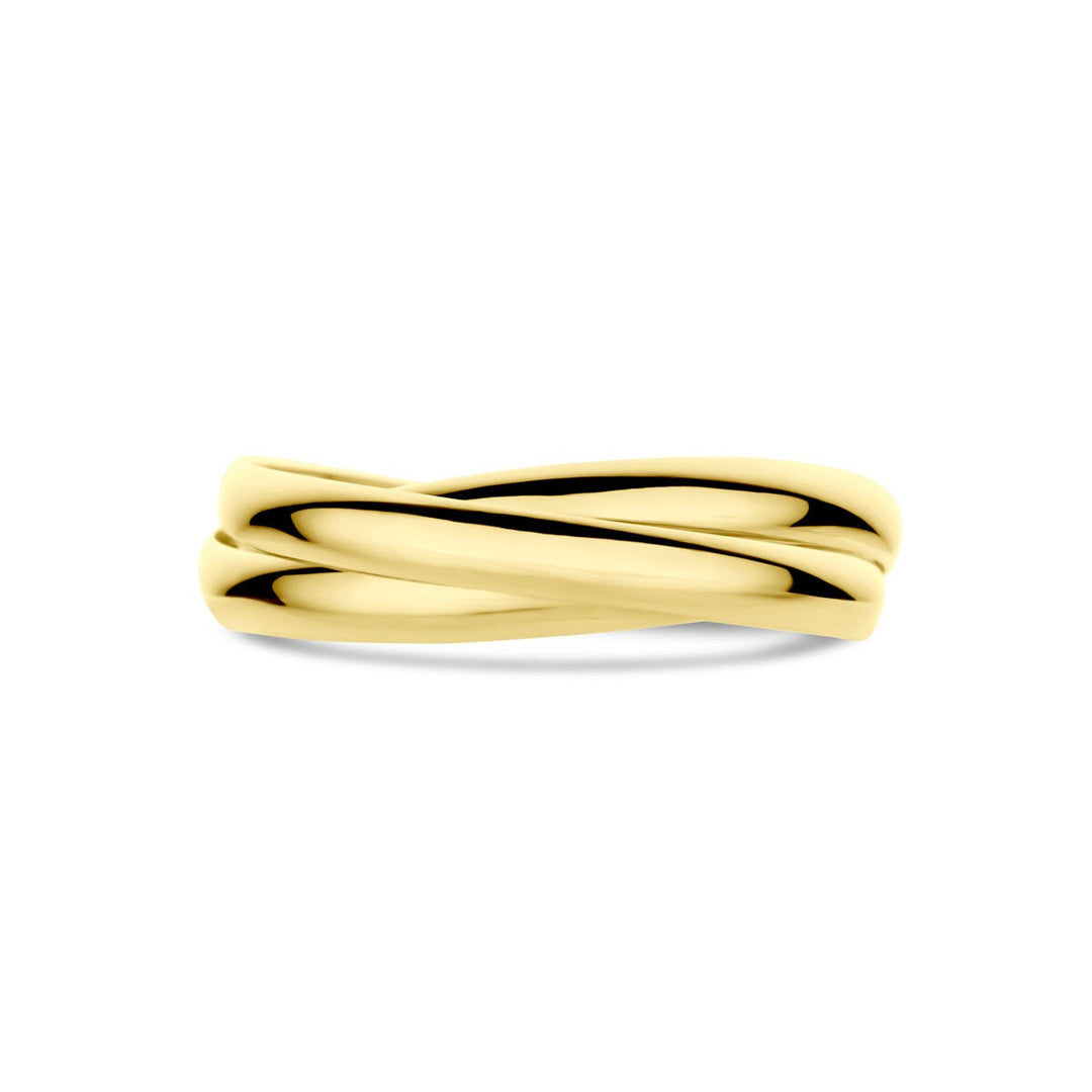 14k Geelgouden Trinity Ring 3 ringen door elkaar