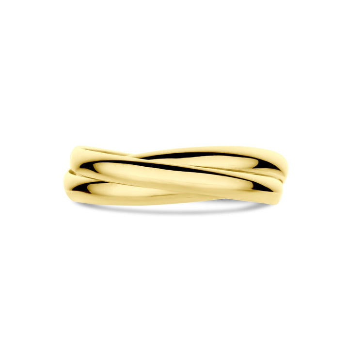 14k Geelgouden Trinity Ring 3 ringen door elkaar