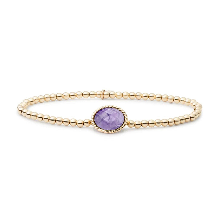 Sparkling Jewels Bracelet | Gold - Amethyst Twist SB-G-3MM-TG05