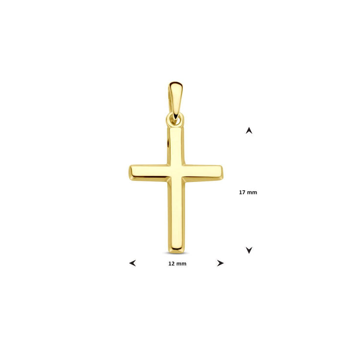 14 kt geelgouden kruis 17x12 mm