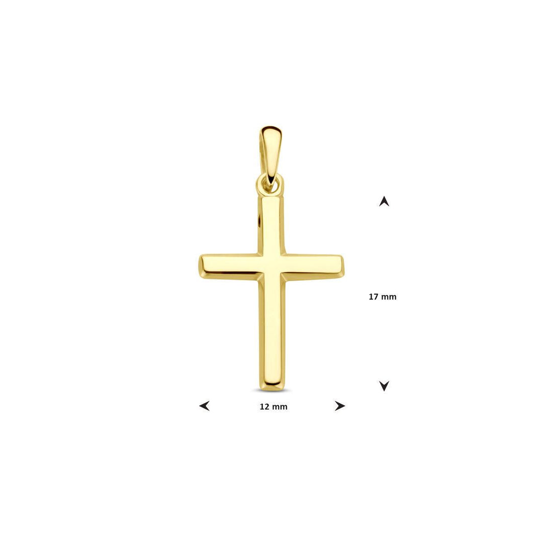 14 kt geelgouden kruis 17x12 mm