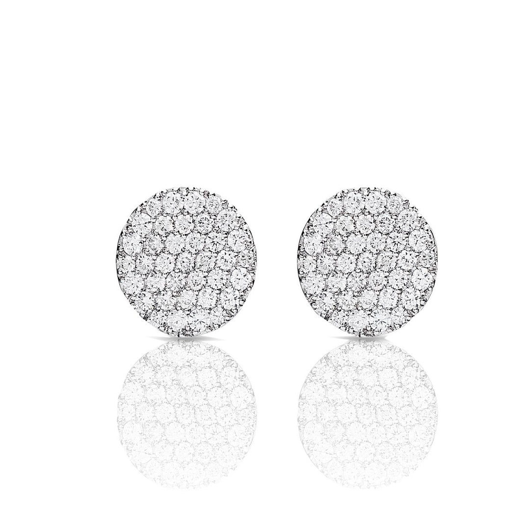 93FK10A Eolo oorringen in 18 Kt wit goud met diamanten