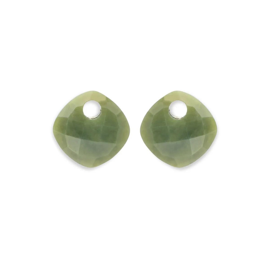 Southern Jade Cushion Cut oorbel edelstenen EAGEM61-CC