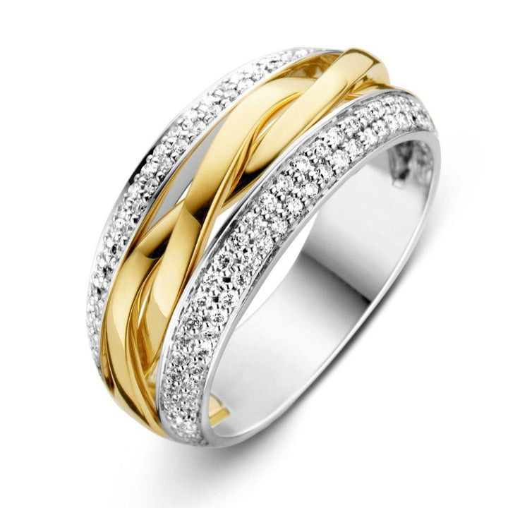 14 Karaat Bicolor Ring met Briljant 0.45 ct – RP416630